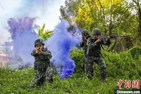 武警广西钦州支队持续开展山林地捕歼战斗演练图片