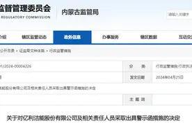 业绩预告由盈转亏！亿利洁能收监管问询函  公司及高管被警示图片