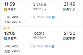 贵南高铁全线开通运营 成都坐高铁到南宁最快6小时51分图片