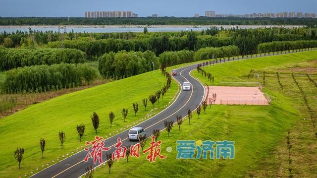 一年四季 泉在济南丨济南槐荫区玉符河生态公路：仿若驰骋草原的城市风景线