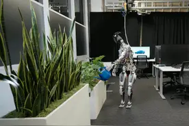 14万元起，轻松扛起5个记者，特斯拉人形机器人亮相数贸会图片