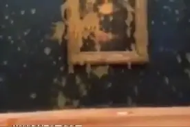 蒙娜丽莎又遭泼墨了：该行为并未对画作本身造成损坏图片