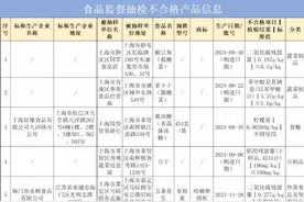 酸豆角、豆干、花生 上海9批次食品抽检不合格图片