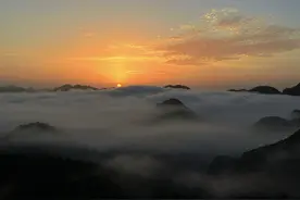 天眼影像 | 毕节市倒天河水库观景台云海日出美如画图片