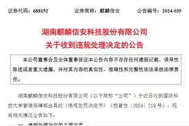 V观财报｜麒麟信安串通投标被禁止参加军队采购1年图片