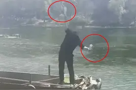 “以后这里禁止玩乐，我说的”，河南男子敲碎玻璃瓶后往河里扔，当地回应图片