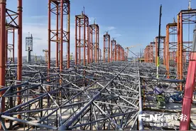 福州机场二期项目钢结构施工进入全面冲刺阶段图片