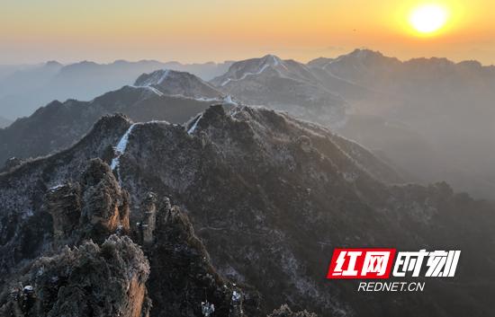 张家界国家森林公园雪过天晴景色美
