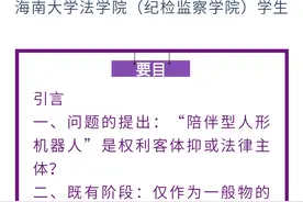 任赖锬 王晨骅｜陪伴型人形机器人的升格演化、形象区分与法律规制图片