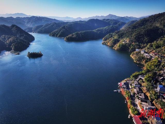 城步白云湖：冬日里的一片蔚蓝