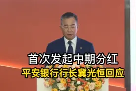 首次发起中期分红 平安银行行长冀光恒回应 | 一手视频封面