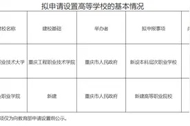 重庆市拟新设一所职业本科、一所高职院校图片