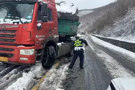 河北围场：春日迎飞雪图片