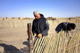 绿“锁”沙漠：皮山县塔克拉玛干沙漠锁边行动筑起生态屏障图片