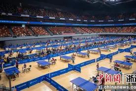 2025年浙江省青少年（儿童）乒乓球积分排名赛挥拍宁波图片
