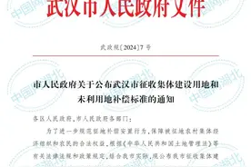 有效期3年！武汉公布征地补偿最新标准图片