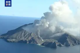 新西兰怀特岛火山喷发 多个航班受影响图片