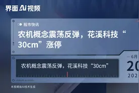 农机概念震荡反弹，花溪科技“30cm”涨停