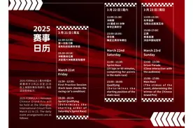 【赛事日历】2025 F1 中国大奖赛图片