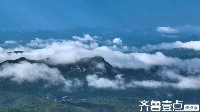 壹点号·秀山东|济南大雨过后云团翻涌，九如山云雾缭绕瀑布欢腾