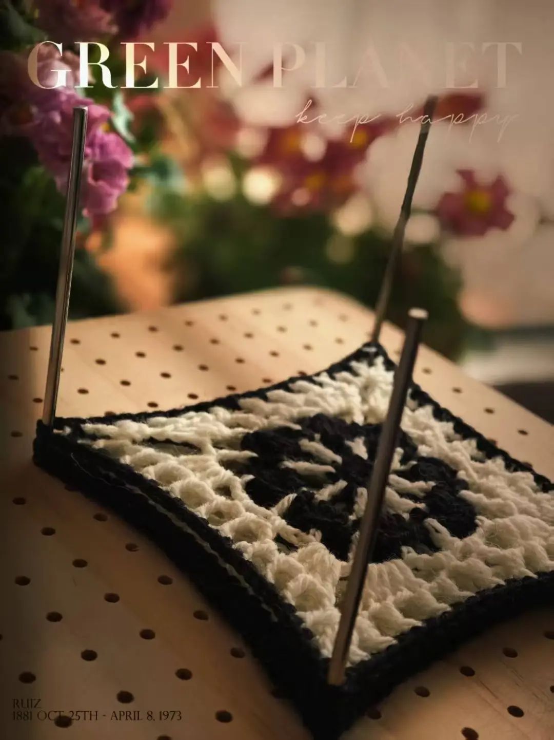 【蓝小落】光影-黑白经典拼花钩针套头衫(附详细教程)