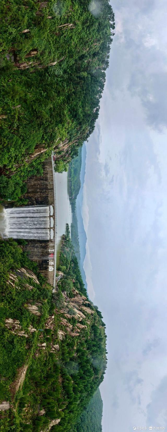 雨中俯瞰黄巢水库