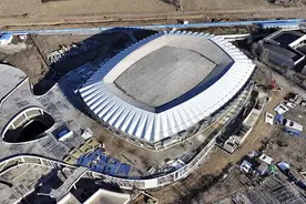 张家口奥体中心游泳馆项目有序推进图片