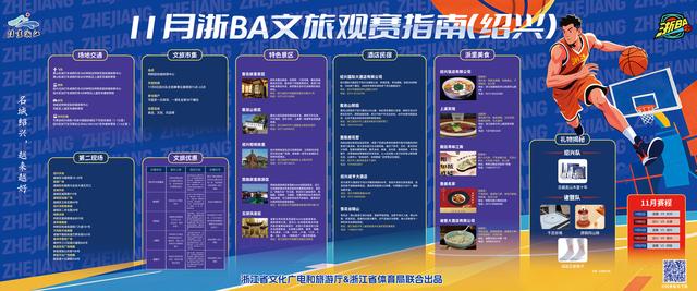 凭票根免费游景区还享酒店折扣，11月“浙BA文旅观赛指南”来了