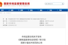 市场监管总局关于发布《颠倒温度表检定规程》等33项国家计量技术规范的公告图片