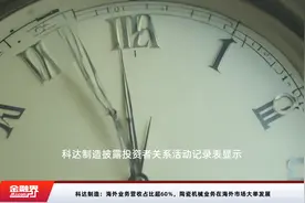 科达制造：海外业务营收占比超60%，陶瓷机械业务在海外市场大举发展视频封面