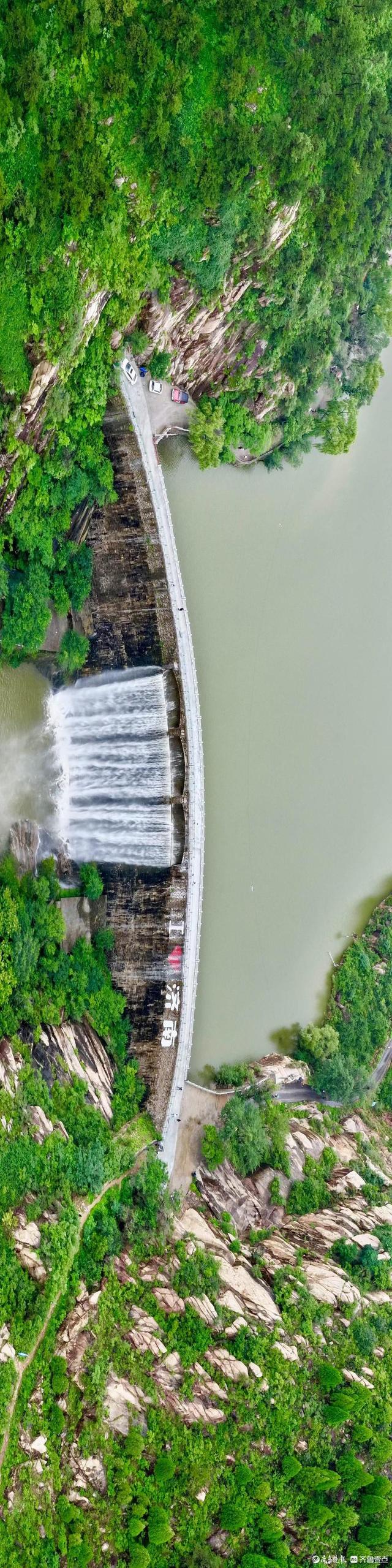 雨中俯瞰黄巢水库