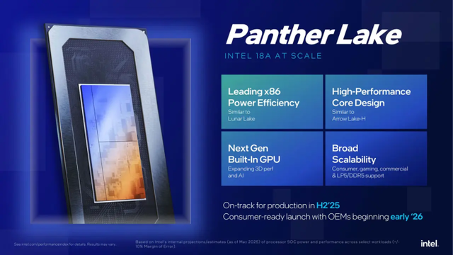 英特尔 Panther Lake 新步进版本曝光，预计将在未来几个月内发布