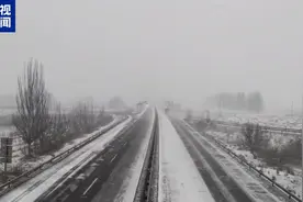 甘肃迎来大范围寒潮沙尘天气，部分高速公路因降雪管制图片
