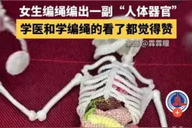 90后手工博主制作编绳人体器官模型获新华社点赞，爆火后订单排到过年后图片