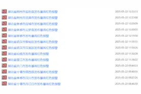 暴雨红色预警连发！湖北迎降雨最强时段图片