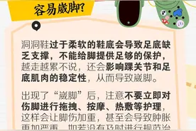 一图了然｜穿洞洞鞋容易崴脚？这种“踩屎感”的鞋应该这样选图片