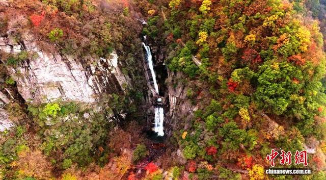 秦岭腹地秋色迷人 吸引游人登山赏景