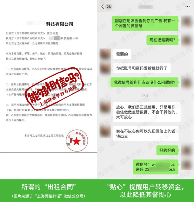 一文了解出租微信账号的风险