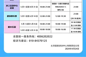 水立方5月1日起调整营业时间图片