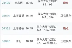 沪昆线多趟高铁晚点，铁路部门：有线路发生设备故障，已恢复通行图片