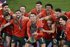 体坛联播｜C罗进球助葡萄牙夺冠，阿尔拉卡斯卫冕法网图片