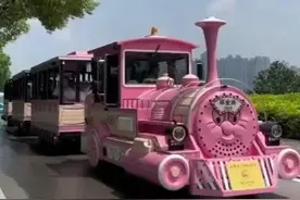 粉红小火车，漫游橘子洲图片