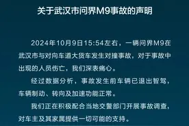 赛力斯回应武汉问界M9事故：事故发生前车辆已退出智驾，正积极配合事故调查图片