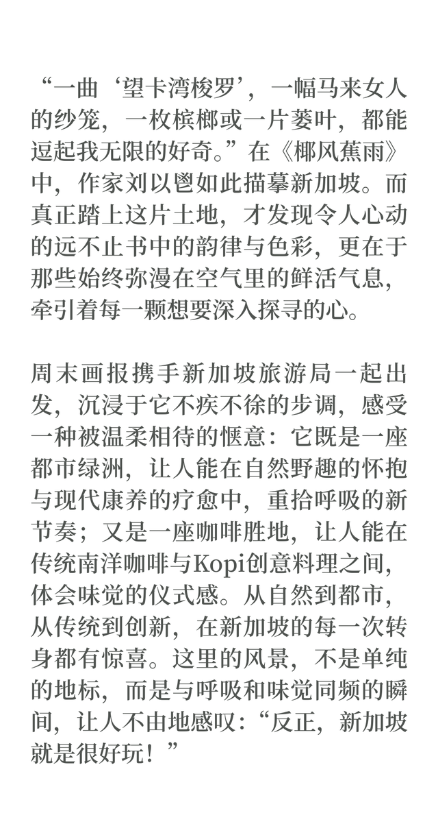 在绿意中疗愈，在咖啡里寻味——新加坡，反正好玩！