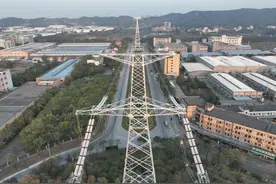 广佛西环城际完成500千伏超高压电力迁改图片
