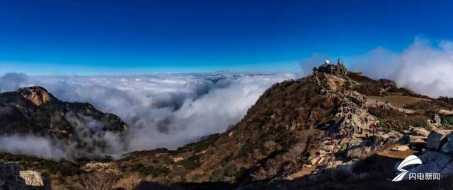 组图丨云海翻涌旭日熔金 泰山冬日美景太出圈了