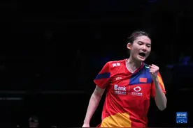 羽毛球——世锦赛：韩悦女单晋级图片