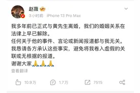 赵薇官宣多年前已离婚，上个月被强制执行图片