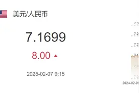 2月7日人民币对美元中间价报7.1699元 下调8个基点图片