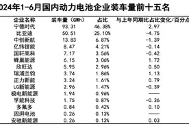 上半年宁德时代磷酸铁锂电池装车量反超比亚迪｜动力电池月度排名⑭图片